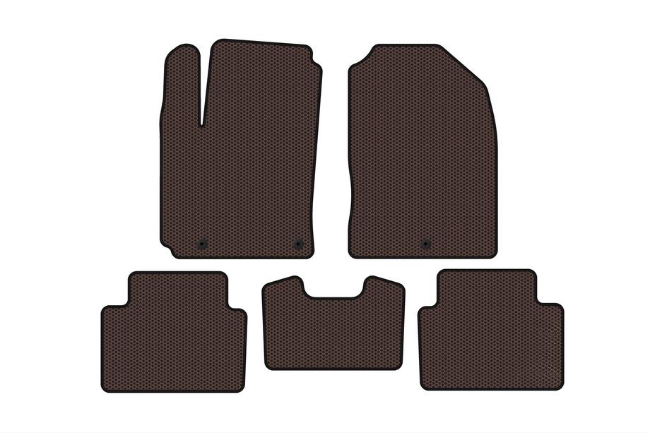 Hyundai Kona 2017-2023 Tapis en caoutchouc Carsuit (2017-2020, Essence, Marron) Image
