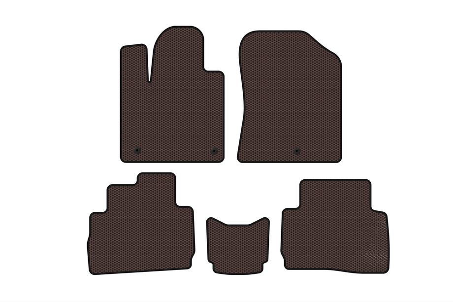 Hyundai Santa Fe 4 2018-2023 Tapis en caoutchouc Carsuit (2020-2023, marron) Image