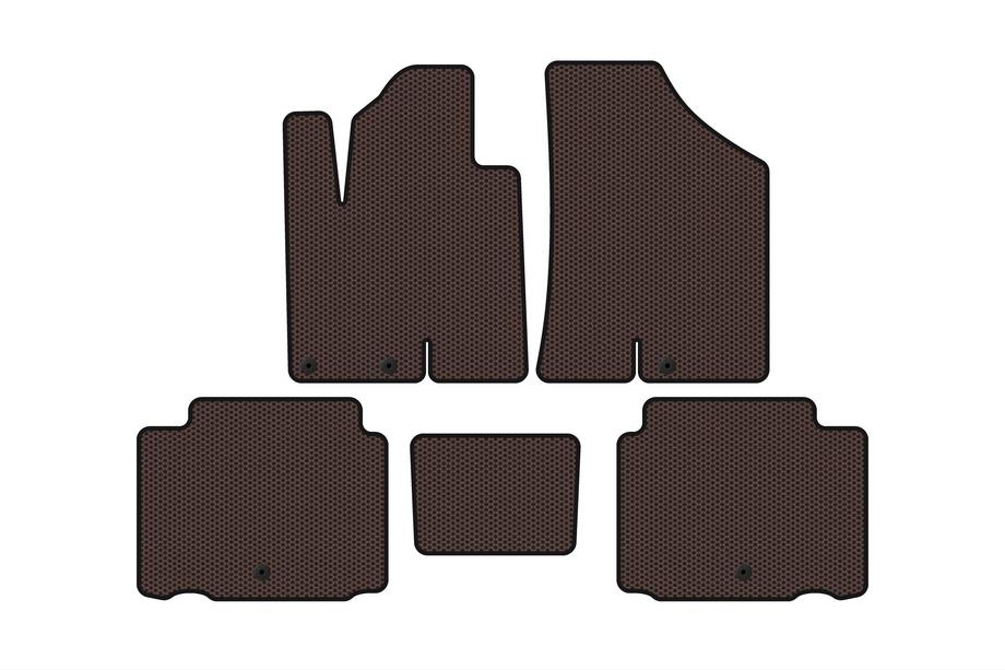 Hyundai IX55 2007-2012 Tapis en Caoutchouc Carsuit (Marron) Image