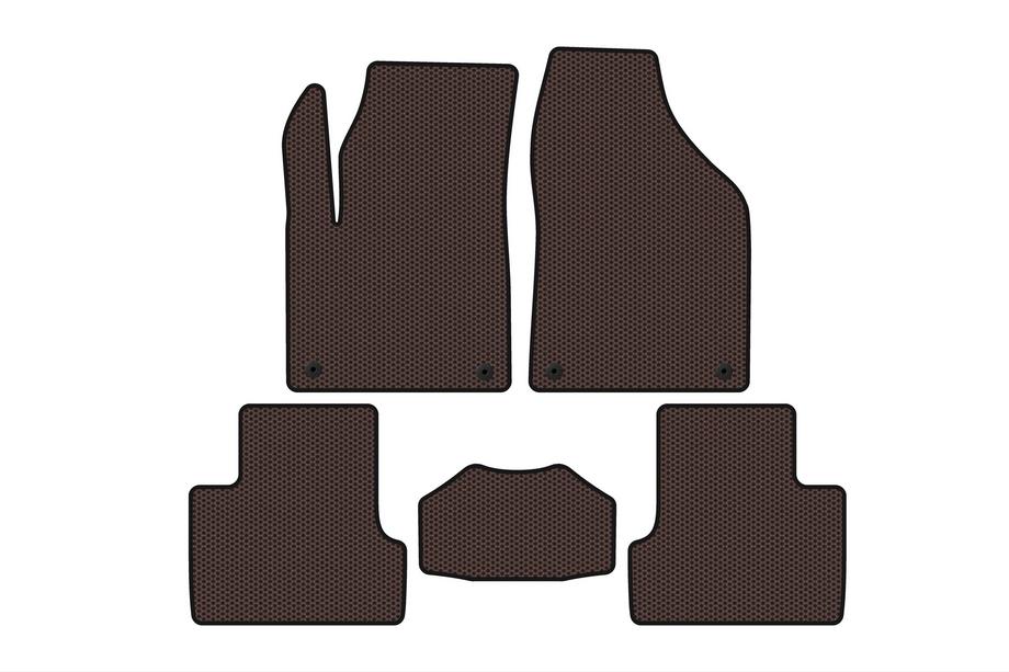 Jeep Cherokee KL 2013- Tapis en caoutchouc Carsuit (à partir de 2018, marron) Photo 1