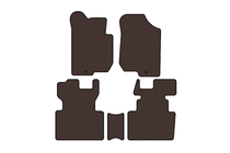 Kia Carens 1999-2012 Tapis en caoutchouc Carsuit (2006-2012, 2 rangées, 7 places, marron) photo 1