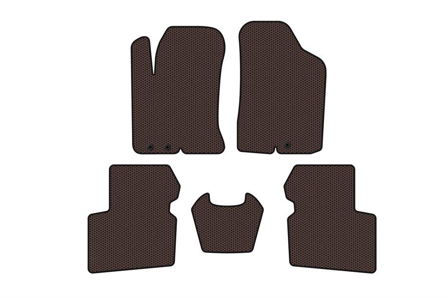 Kia Cerato 2 2010-2013 Tapis en Caoutchouc Carsuit (SD, Marron) Photo 1