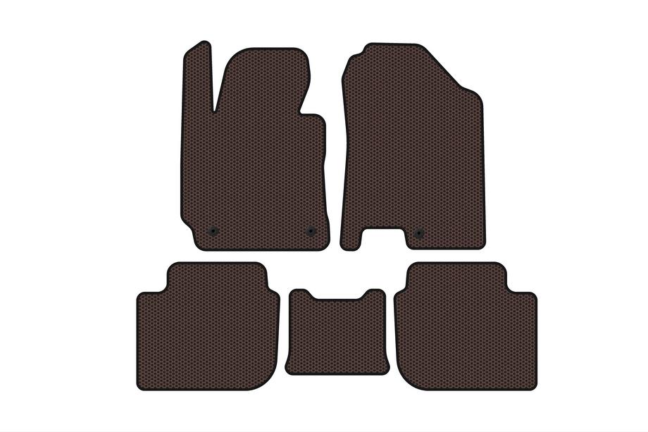 Kia Cerato 3 2013-2018 Tapis en Caoutchouc Carsuit (SD, Marron) Photo 1
