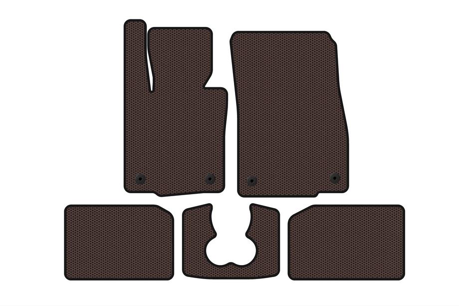 Mini Cooper F55/56/57 2014-2023 Tapis en caoutchouc Carsuit (pour S F55, 5 portes, marron) Image