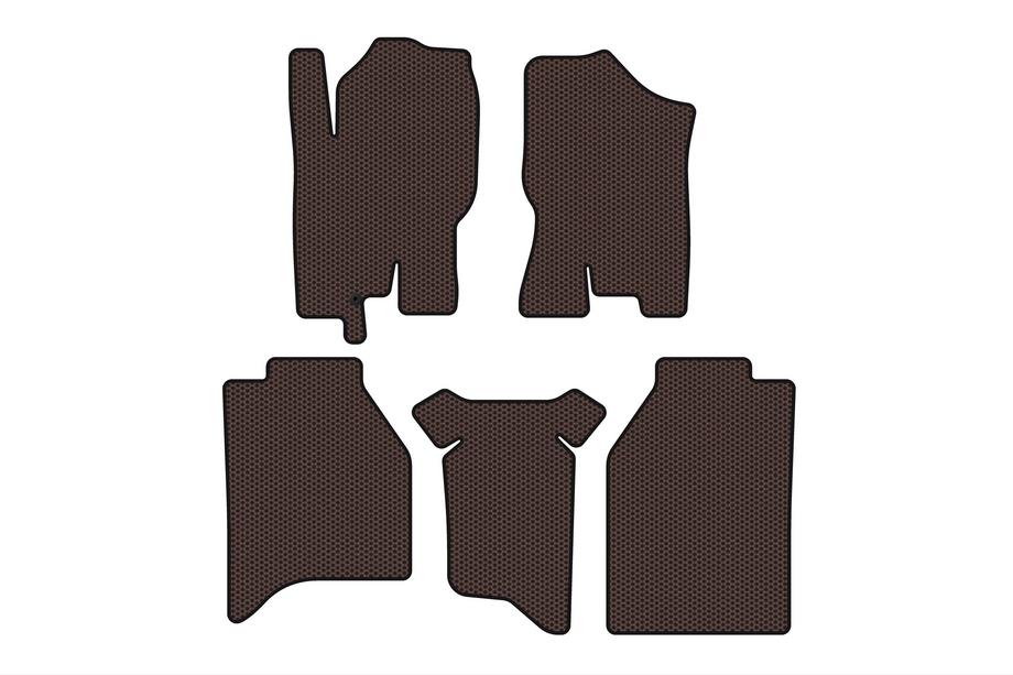 Nissan Navara 2006-2015 Tapis de sol en caoutchouc Carsuit (Sans boîtes, Marron) Photo 1