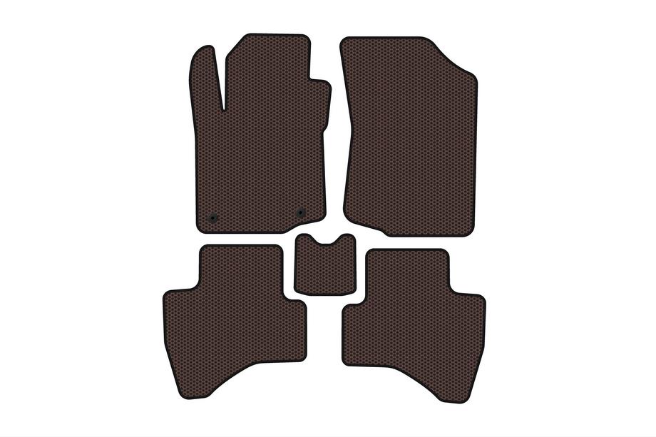 Peugeot 107 2005-2014 Tapis en caoutchouc Carsuit (HB, marron) Image