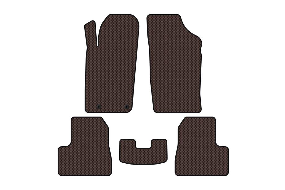 Peugeot 206 1998-2024 Tapis en Caoutchouc Carsuit (2009-2013, Marron) Image