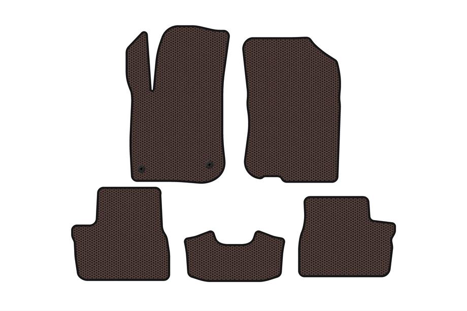 Peugeot 208 2012-2019 Tapis en caoutchouc Carsuit (HB, 5 portes, marron) Photo 1