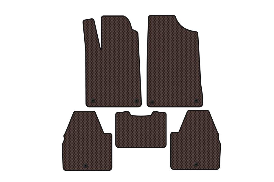 Peugeot 607 1999-2010 Tapis en Caoutchouc Carsuit (SD, Marron) Photo 1