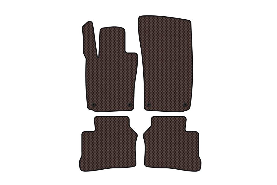 Porsche Panamera 2009-2016 Tapis en caoutchouc Carsuit (2009-2013, Coupe, 4 portes, marron) Photo 1