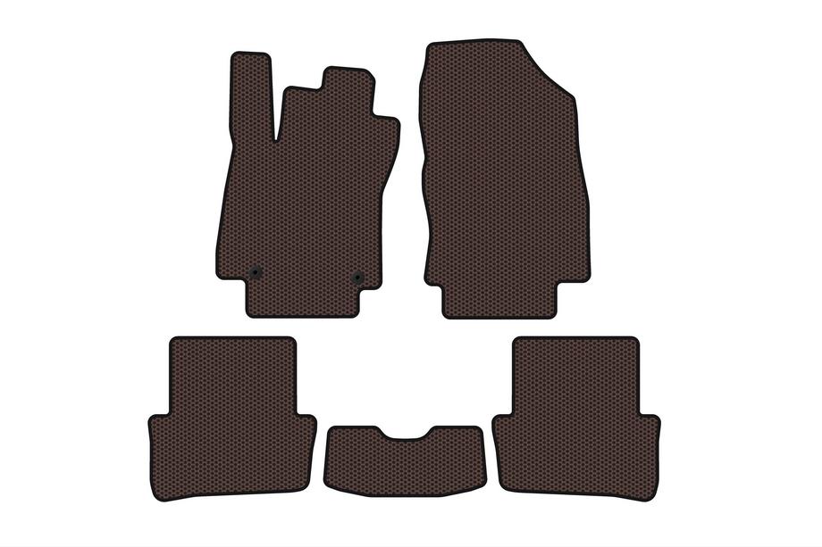 Renault Clio IV 2012-2019 Tapis en caoutchouc Carsuit (2012-2016, HB, 5 portes, marron) Photo 1