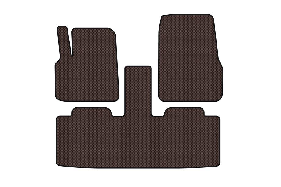 Renault Espace 2002-2014 Tapis en caoutchouc Carsuit (2 rangées, 7 places, marron) Photo 1