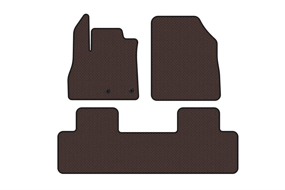 Renault Scenic/Grand 2016–2025 Tapis en caoutchouc Carsuit (5 places, marron) Photo 1