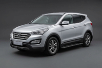 Hyundai Santa Fe 3 2012-2018 Marchepieds Latéraux Bosphorus Black (2 pcs, Aluminium) photo 1