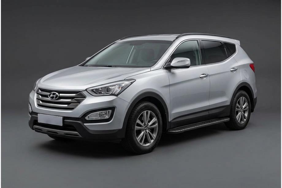 Hyundai Santa Fe 3 2012-2018 Marchepieds Latéraux Bosphorus Black (2 pcs, Aluminium) Image
