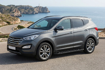 Hyundai Santa Fe 3 2012-2018 Marchepieds Latéraux RedLine Black (2 pcs, Aluminium) photo 1