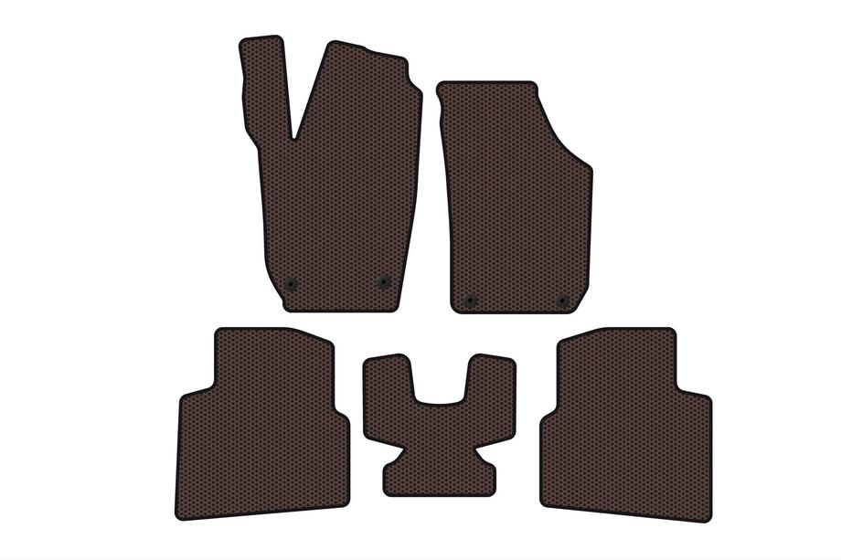 Skoda Roomster 2006-2015 Tapis en Caoutchouc Carsuit (Marron) Photo 1