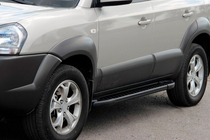 Hyundai Tucson JM 2004- Marchepieds Latéraux Allmond Black (2 pcs, Aluminium) photo 1