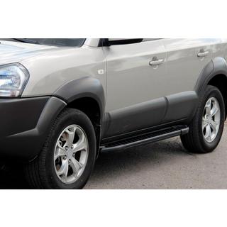 Marchepieds Latéraux Allmond Black (2 pcs, Aluminium) Hyundai Tucson JM 2004- photo 1