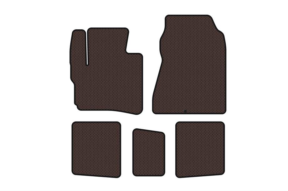 Toyota IQ 2008-2015 Tapis en caoutchouc Carsuit (HB, marron) Photo 1