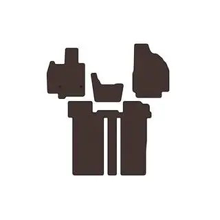 Tapis en caoutchouc Carsuit (2 rangées, 6 places, marron)
