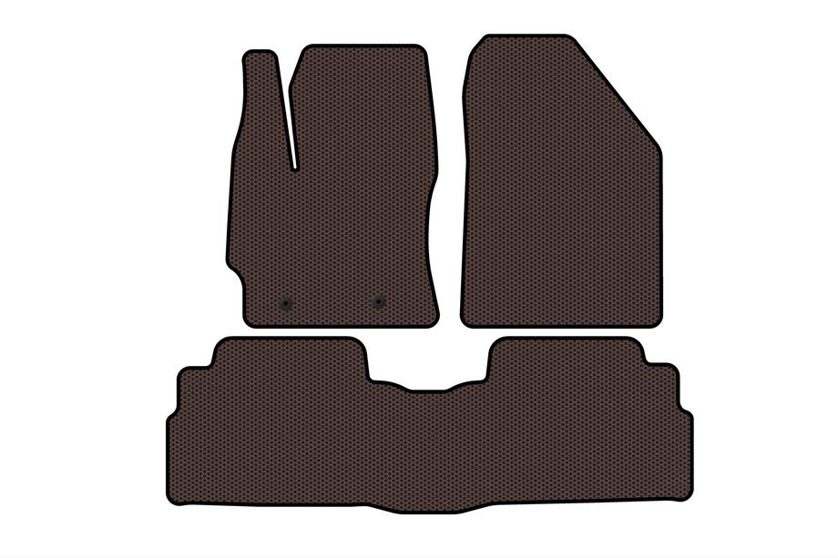 Toyota Verso 2009–2018 Tapis en caoutchouc Carsuit (2 rangées, 7 places, marron) Image