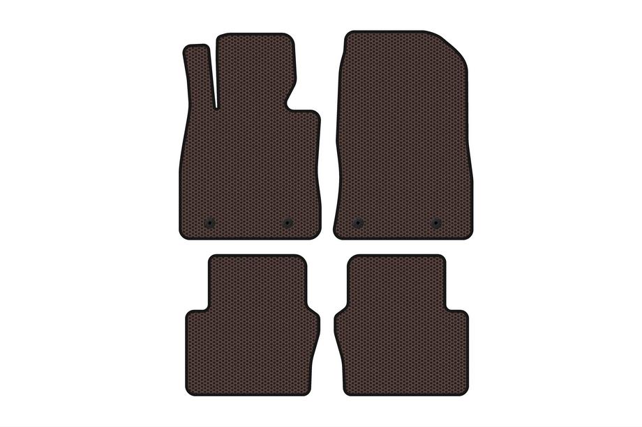 Toyota Yaris 2010-2020 Tapis en caoutchouc Carsuit (Electro, 2017-2020, SD, marron) Image