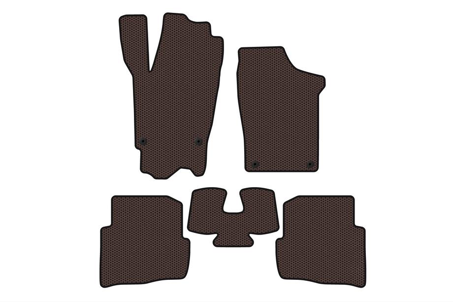 Volkswagen Fox 2003-2021 Tapis en caoutchouc Carsuit (HB, 3 portes, marron) Photo 1