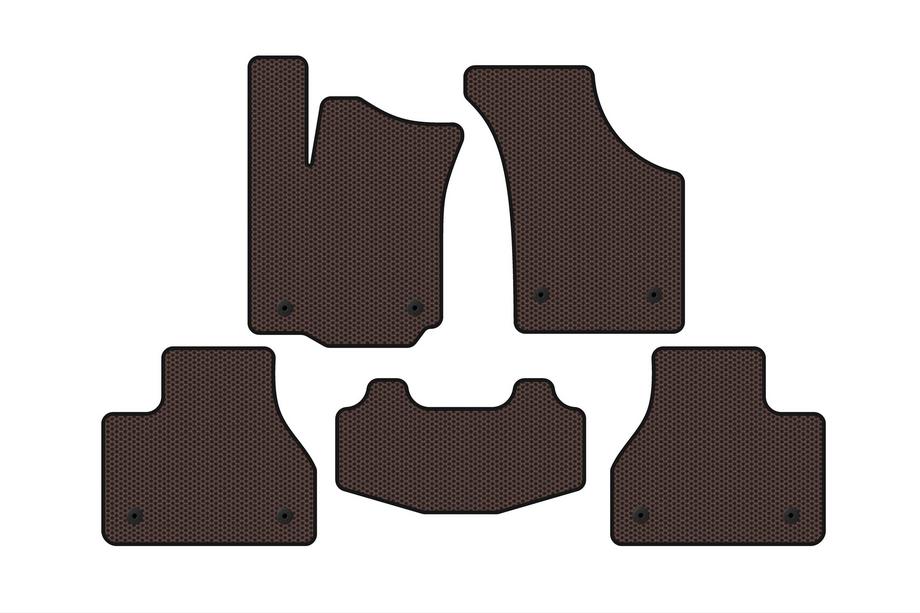 Volkswagen Phaeton 2002-2016 Tapis en caoutchouc Carsuit (SD, empattement court, marron) Photo 1
