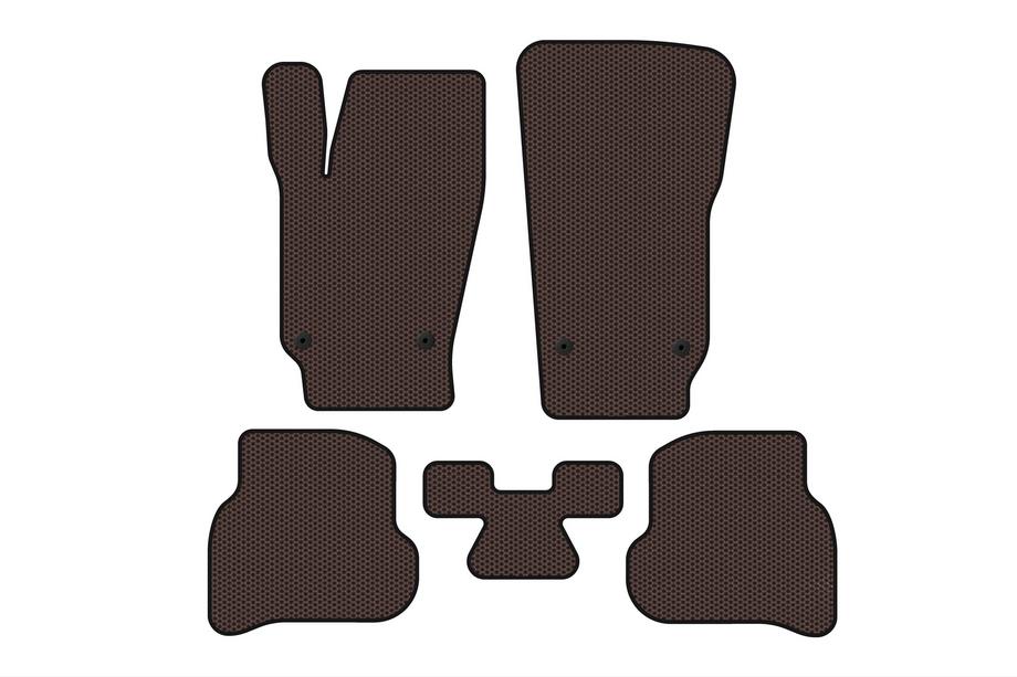 Volkswagen Polo 2010-2017 Tapis en caoutchouc Carsuit (HB, 3/5 portes, marron) Image