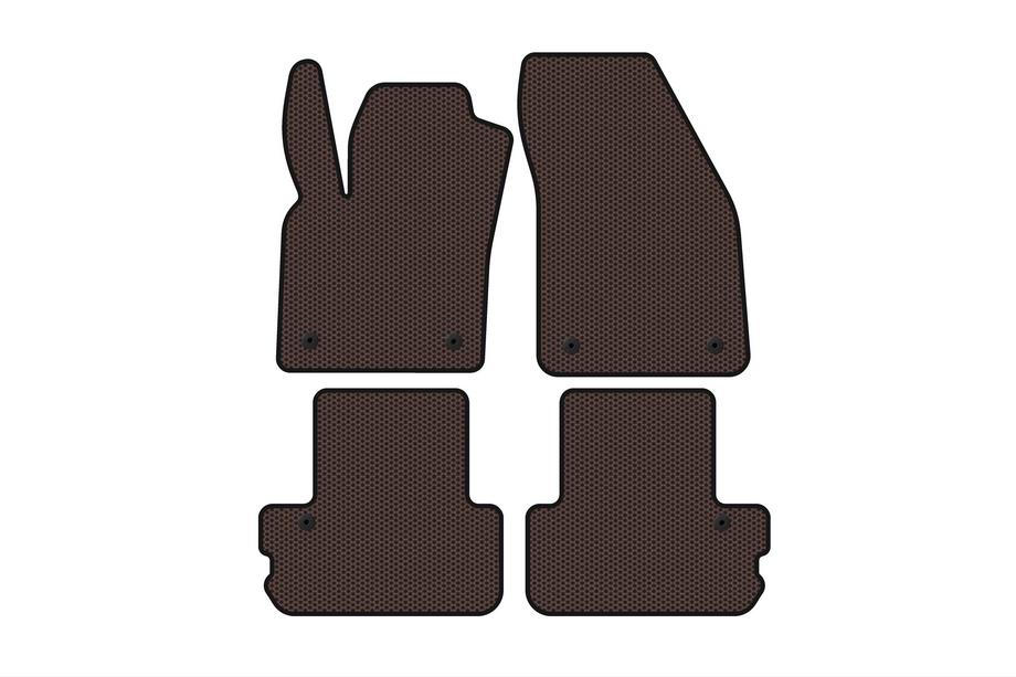 Volvo C70 2006-2010 Tapis en caoutchouc Carsuit (Cabriolet, marron) Image