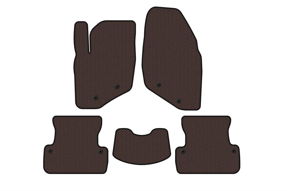 Volvo S60 2000-2009 Tapis en Caoutchouc Carsuit (SD, Marron) Photo 1