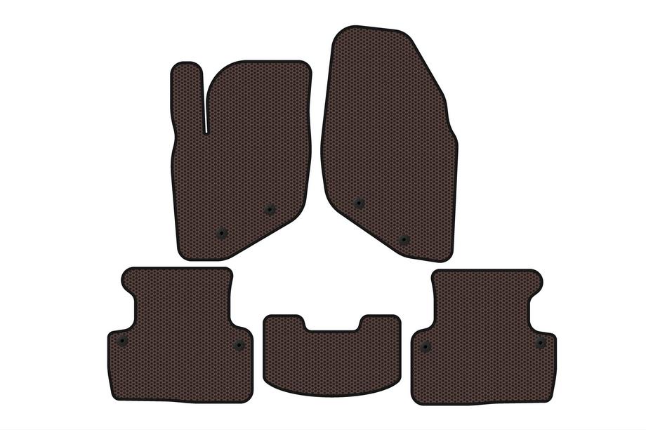 Volvo V70 2000-2007 Tapis en Caoutchouc Carsuit (Marron) Image