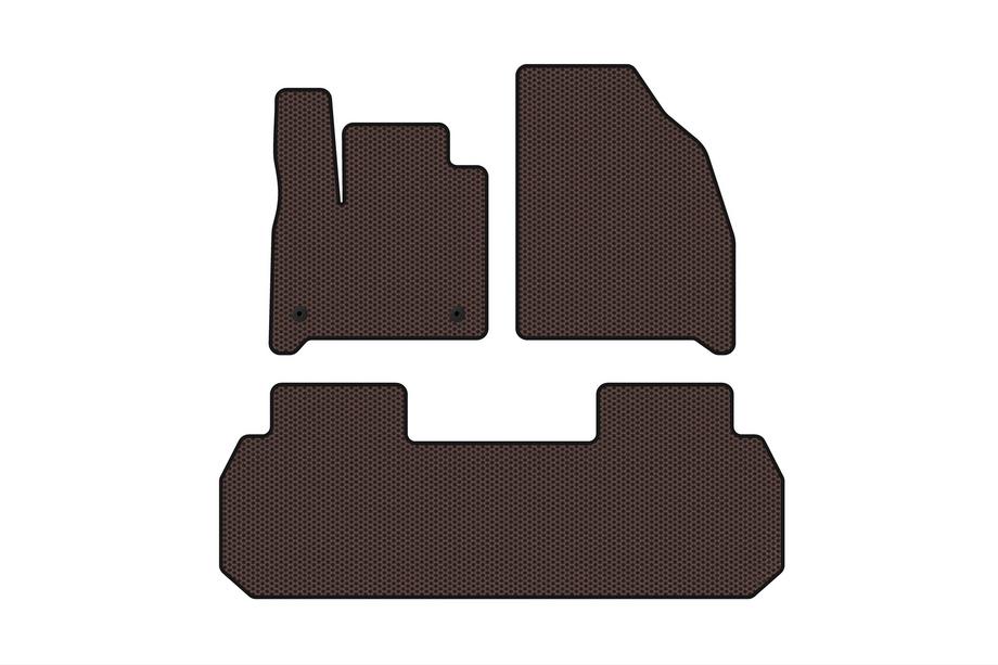 Chevrolet Traverse 2017- Tapis en caoutchouc Carsuit (2 rangées, marron) Image