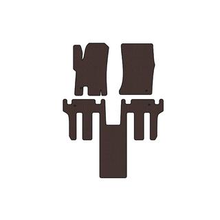 Tapis de sol en caoutchouc Carsuit 2004-2008 (2 rangées, marron) Ssang Yong Rodius photo 1