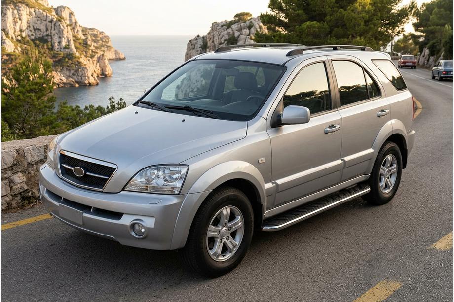 Kia Sorento I BL 2002-2009 Marchepieds Latéraux Maydos V1 (2 pcs, Aluminium & Inox) Image