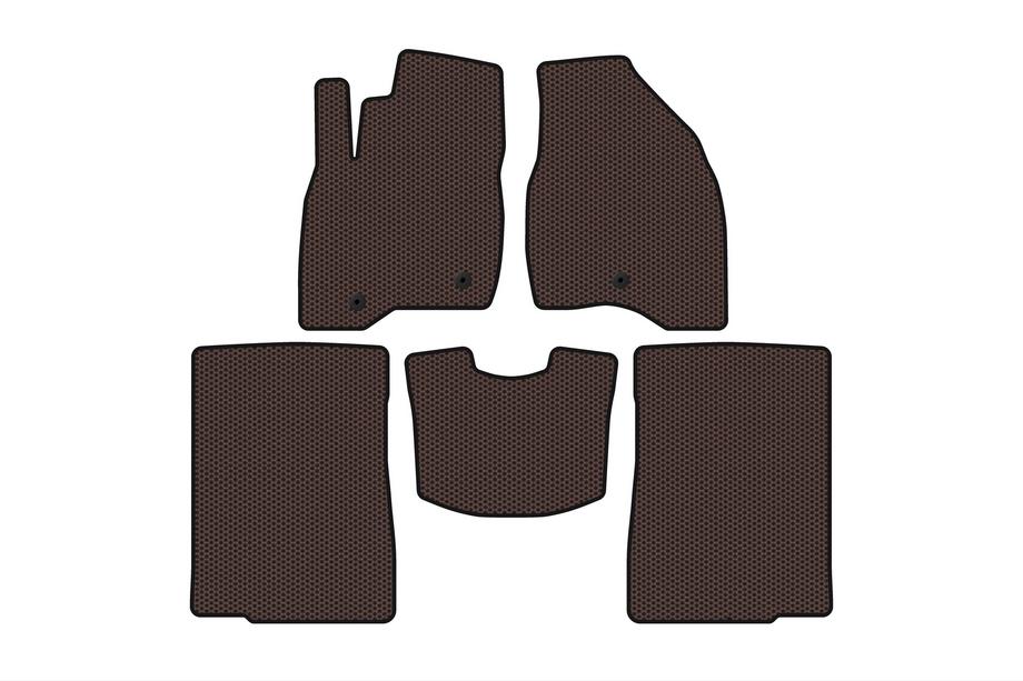 Ford Explorer 2011-2019 Tapis en caoutchouc Carsuit (2015-2017, 2 rangées, 7 places, marron) Image
