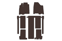 Toyota Sienna 2010-2020 Tapis en caoutchouc Carsuit (3 rangées, marron) photo 1