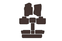 Cadillac Escalade 2007-2014 Tapis en caoutchouc Carsuit (3 rangées, marron) photo 1