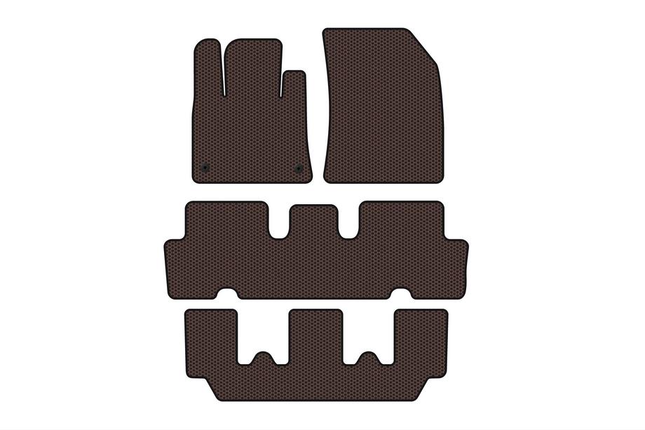 Citroen C-4 Picasso 2013–2022 Tapis en caoutchouc Carsuit V1 (3 rangées, marron) Image