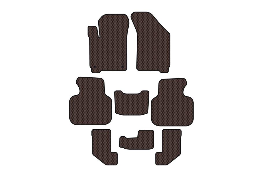 Dodge Journey 2008-2020 Tapis en caoutchouc Carsuit (2008-2011, 3 rangées, marron) Image