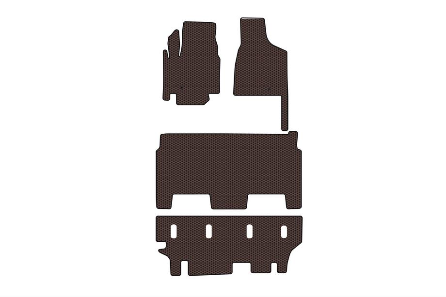 Dodge Grand Caravan V 2008-2020 Tapis en caoutchouc Carsuit (2008-2020, 3 rangées, 8 places/Finition SXT, marron) Photo 1