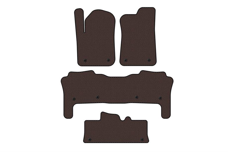 Infiniti QX56 2010-2013 Tapis en caoutchouc Carsuit (3 rangées, marron) Photo 1