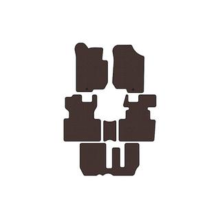Tapis en caoutchouc Carsuit (2006-2012, 3 rangées, 7 places, marron) Kia Carens 1999-2012 photo 1
