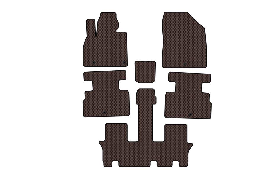 Kia Stonic 2017- Tapis en caoutchouc Carsuit (3 rangées, 7 places, marron) Photo 1