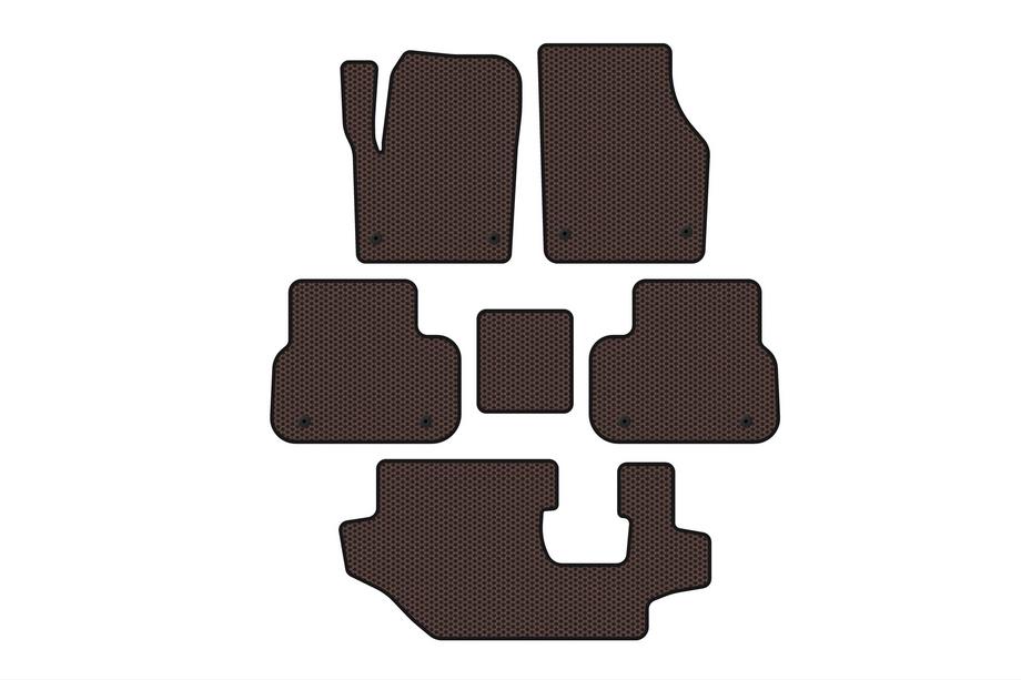 Land Rover Discovery Sport 2014- Tapis en caoutchouc Carsuit (2014-2019, 3 rangées, marron) Image