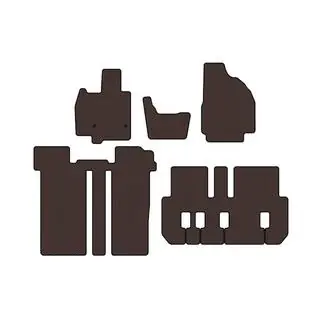 Tapis en caoutchouc Carsuit (3 rangées, 6 places, marron)