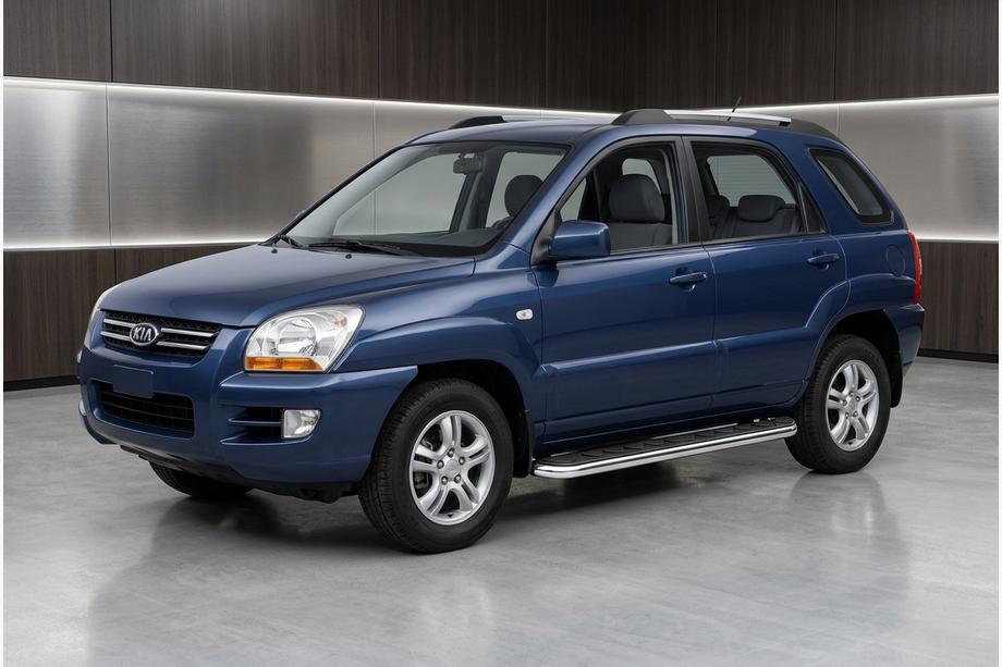 Kia Sportage 2004-2010 Marchepieds Latéraux Maydos V1 (2 pcs, Aluminium & Inox) Image