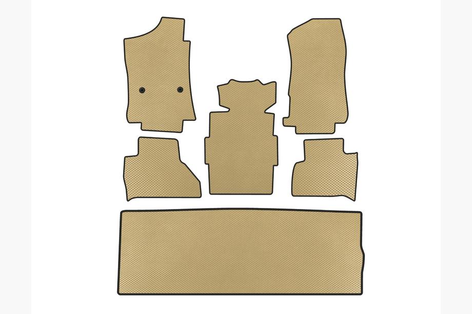 Cadillac Escalade 2014-2020 Tapis de sol EVA (3 Rangées, Beige) Image