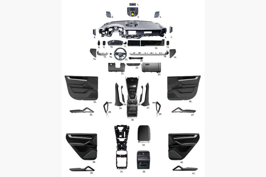 Porsche Cayenne 2010-2017 Kit de mise à niveau intérieure pour 2023+ Image